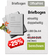 Online Druckerei. Briefbogen