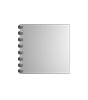 Broschüre mit Metall-Spiralbindung, Endformat Quadrat 9,8 cm x 9,8 cm, 12-seitig